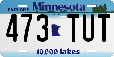 MN license plate 473TUT