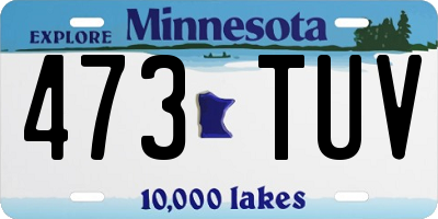 MN license plate 473TUV