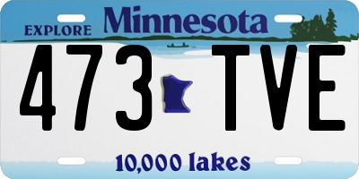 MN license plate 473TVE