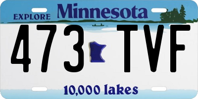 MN license plate 473TVF