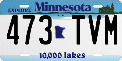 MN license plate 473TVM