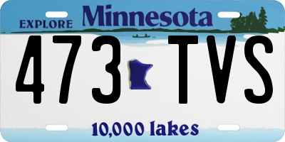 MN license plate 473TVS