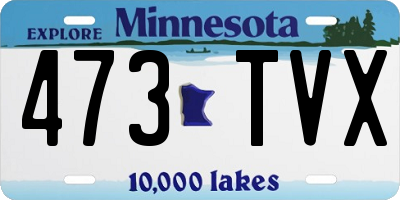 MN license plate 473TVX