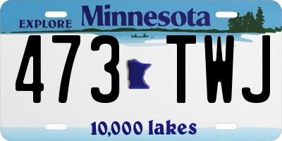 MN license plate 473TWJ