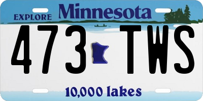 MN license plate 473TWS