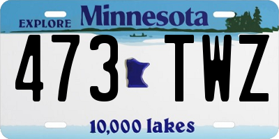 MN license plate 473TWZ
