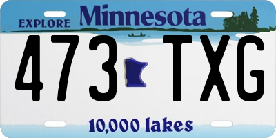 MN license plate 473TXG