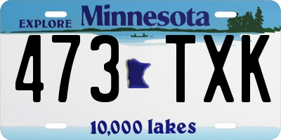 MN license plate 473TXK