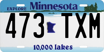 MN license plate 473TXM