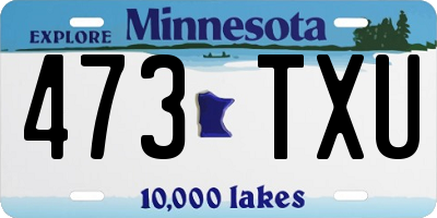 MN license plate 473TXU