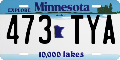 MN license plate 473TYA
