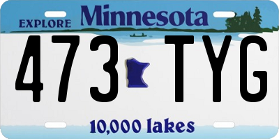 MN license plate 473TYG