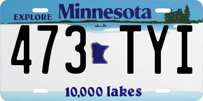 MN license plate 473TYI