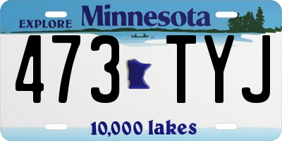 MN license plate 473TYJ