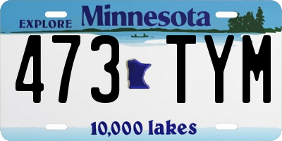 MN license plate 473TYM