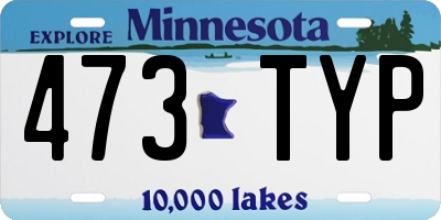MN license plate 473TYP