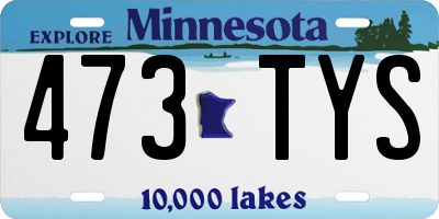 MN license plate 473TYS