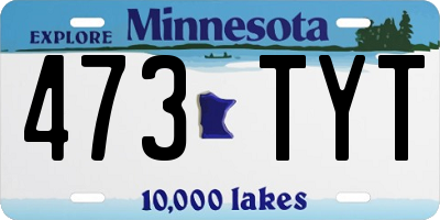 MN license plate 473TYT