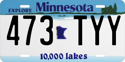 MN license plate 473TYY