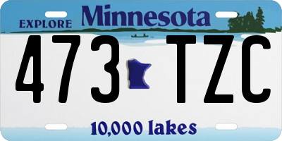 MN license plate 473TZC