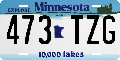 MN license plate 473TZG