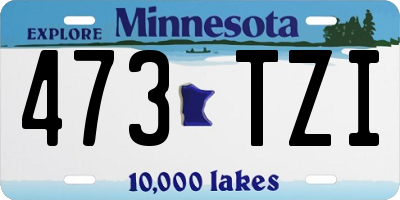 MN license plate 473TZI