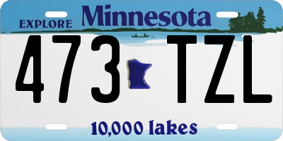 MN license plate 473TZL