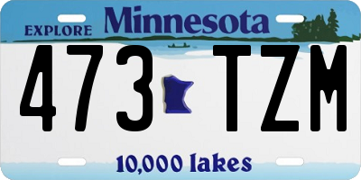 MN license plate 473TZM