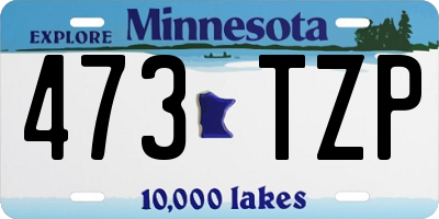 MN license plate 473TZP