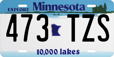 MN license plate 473TZS