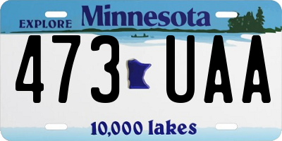 MN license plate 473UAA
