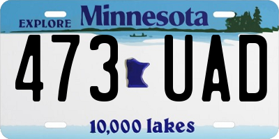 MN license plate 473UAD