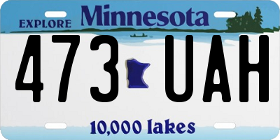 MN license plate 473UAH