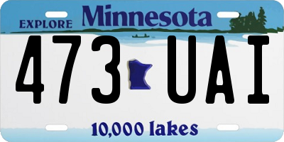 MN license plate 473UAI