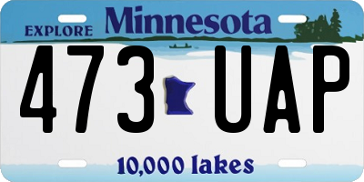 MN license plate 473UAP