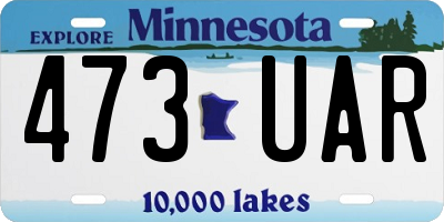 MN license plate 473UAR