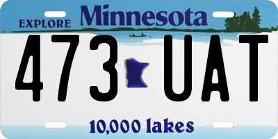 MN license plate 473UAT