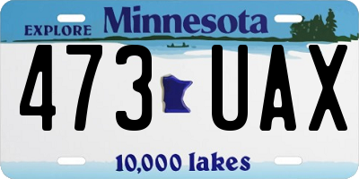 MN license plate 473UAX