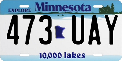 MN license plate 473UAY