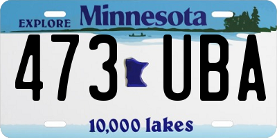 MN license plate 473UBA