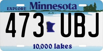 MN license plate 473UBJ