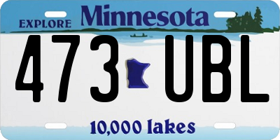 MN license plate 473UBL