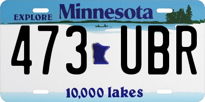 MN license plate 473UBR