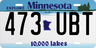 MN license plate 473UBT