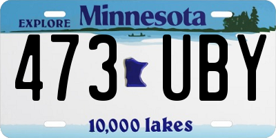 MN license plate 473UBY