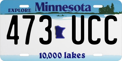 MN license plate 473UCC