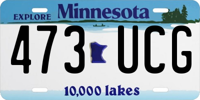 MN license plate 473UCG