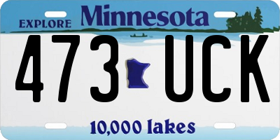 MN license plate 473UCK