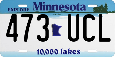 MN license plate 473UCL