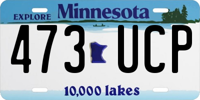 MN license plate 473UCP